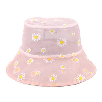 Καπέλο Daisy Bucket Διαφανές Παναμά Γυναικεία Δαντέλα Δαντέλα Λουλούδι Καπέλα ταξιδιού Μόδα Άνοιξη Καλοκαίρι Καπέλο Κυρ 2021 ΝΕΟ