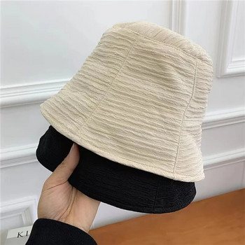 Нова най-продавана шапка за слънце от 2023 г. Модна плисирана дамска рибарска шапка с мехурче