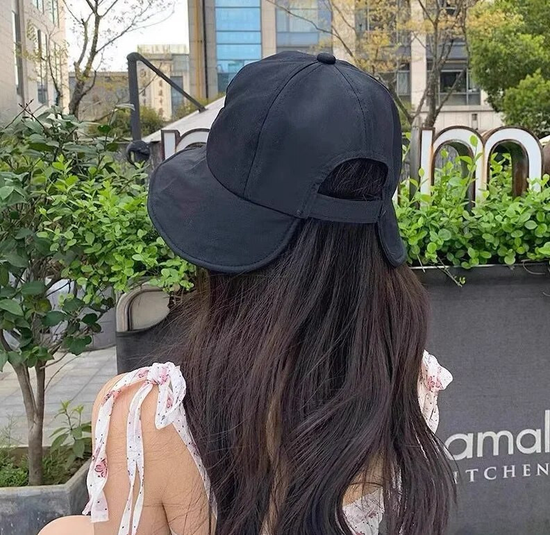 Megköthető halászsapka koreai változata Lányoknak UV-ellenes fényvédő sapka Vékony arcvédő kültéri, légáteresztő napkalapok