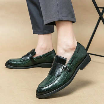Plus Size 48 Fashion Casual Ανδρικά Δερμάτινα Loafers Κομψές φούντες Ανδρικά παπούτσια φορέματος Άνετα Social Moccasins για άνδρες
