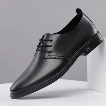 Мъжки обувки Удобни ежедневни обувки Умни бизнес работни офис Оксфордски обувки с връзки Мъжки официални обувки