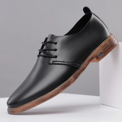 Mens Dress Shoes Comfy Casual Shoes Smart Business Work Office Oxford Shoes Lace-up Male Formal Dress Footwear