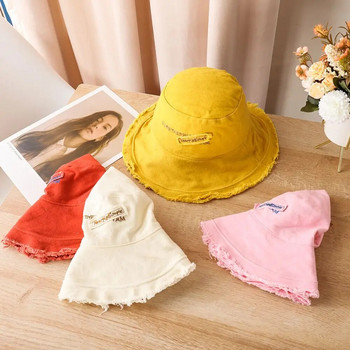 Модни дамски памучни шапки с кофи Дамска лятна есенна слънцезащитна рибарска шапка Шапка с шапка за плаж на открито за жени