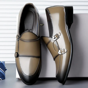 Παπούτσια φορέματος για άνδρες Casual Business Ανδρικά Loafers γραφείου Δερμάτινο λουράκι παπουτσιών με πόρπη βρετανικού στυλ Zapatos 2023 Breathable