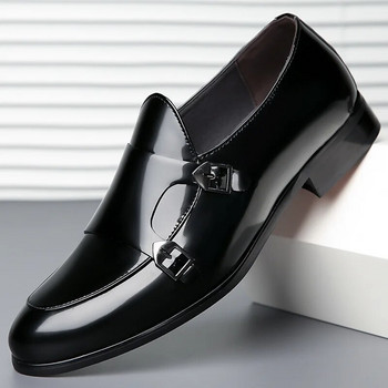 Παπούτσια φορέματος για άνδρες Casual Business Ανδρικά Loafers γραφείου Δερμάτινο λουράκι παπουτσιών με πόρπη βρετανικού στυλ Zapatos 2023 Breathable