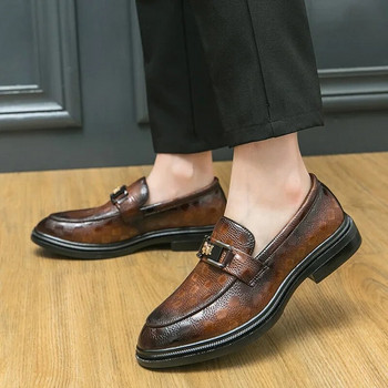 Класически мъжки мокасини Обувки Ръчно изработени рокли Обувки Бизнес луксозни мъжки обувки Парти Сватбени Ежедневни обувки за мъже