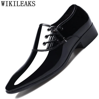 Svečane cipele Muške Oxford lakirane muške svečane cipele Poslovne cipele Muške Oxford kožne Zapatos De Hombre De Vestir Formal