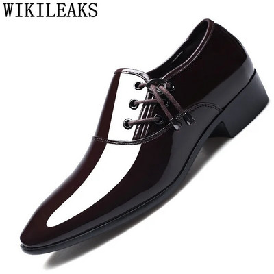 Svečane cipele Muške Oxford lakirane muške svečane cipele Poslovne cipele Muške Oxford kožne Zapatos De Hombre De Vestir Formal