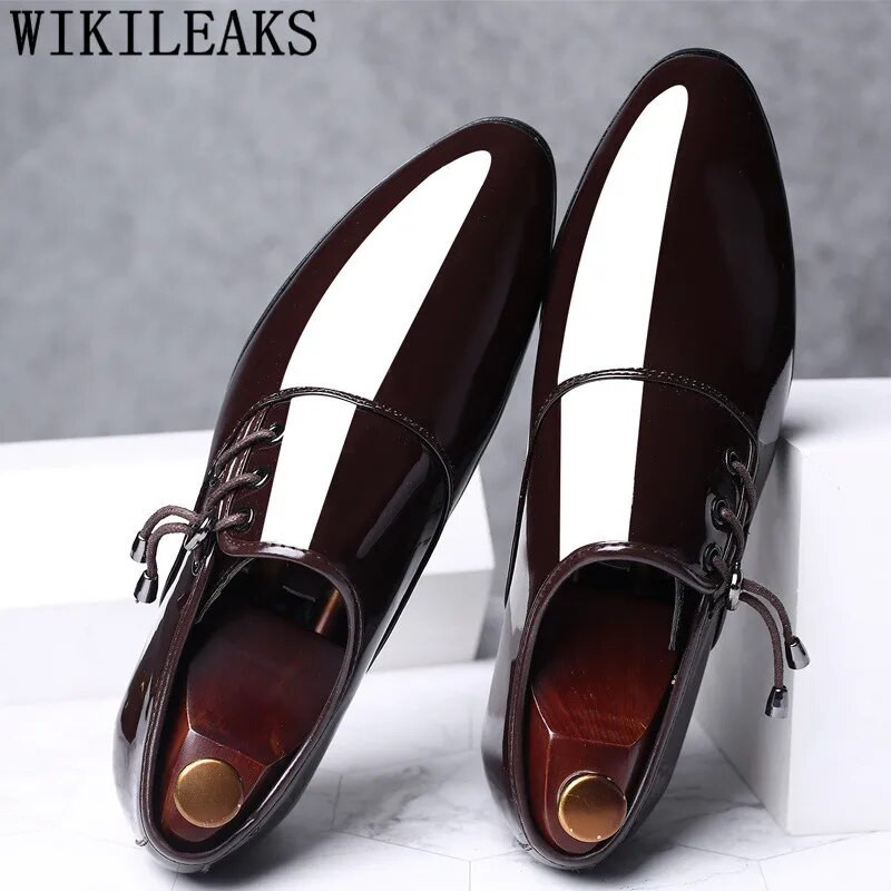 Svečane cipele Muške Oxford lakirane muške svečane cipele Poslovne cipele Muške Oxford kožne Zapatos De Hombre De Vestir Formal