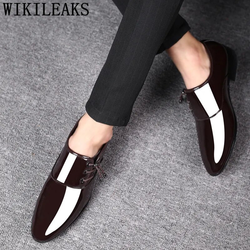 Svečane cipele Muške Oxford lakirane muške svečane cipele Poslovne cipele Muške Oxford kožne Zapatos De Hombre De Vestir Formal