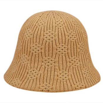Φθινοπωρινά καπέλα για γυναίκες 2022 Νέο Vintage πλεκτό καπέλο κουβά που αναπνέει μάλλινο καπάκι λεκάνης χειμώνα κατάλληλο για γυναίκες ψαράδες καπέλο