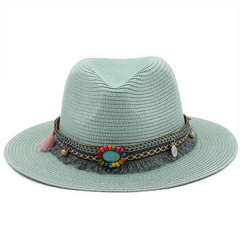 56-58-60cm Μόδα Παναμά Καπέλα για γυναίκες Ανδρικά καπέλα τζαζ Fedoras Cooling Sun Summer Breathable Elegant Women Party Hat Χονδρική