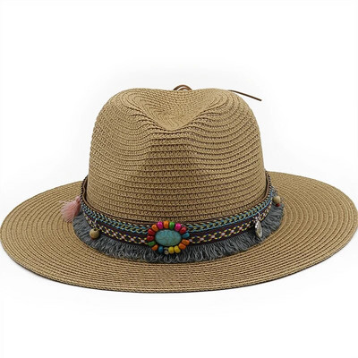 56-58-60 cm-es divatos Panama-sapkák nőknek Férfi Jazz Fedoras Hűsítő Napsapkák Nyári Légáteresztő Elegáns Női Parti Kalap Nagyker