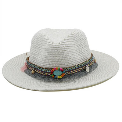 56-58-60cm Modni panama šeširi za žene Muškarci Jazz Fedora šeširi za hlađenje Ljetni prozračni elegantni ženski šeširi za zabavu na veliko