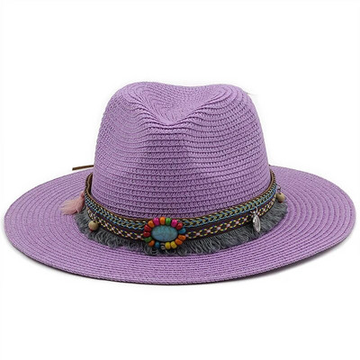 56-58-60cm Modni panama šeširi za žene Muškarci Jazz Fedora šeširi za hlađenje Ljetni prozračni elegantni ženski šeširi za zabavu na veliko