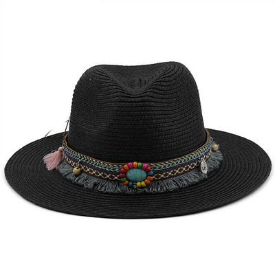 56-58-60cm Modni panama šeširi za žene Muškarci Jazz Fedora šeširi za hlađenje Ljetni prozračni elegantni ženski šeširi za zabavu na veliko