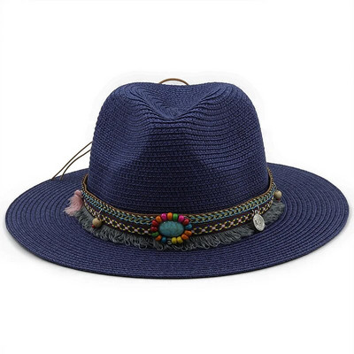 56-58-60cm Modni panama šeširi za žene Muškarci Jazz Fedora šeširi za hlađenje Ljetni prozračni elegantni ženski šeširi za zabavu na veliko