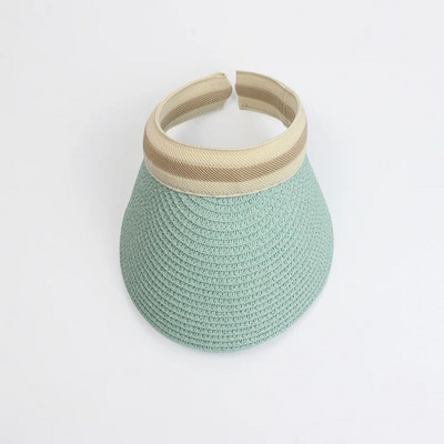 Ženske kape sa šiltom s mašnom Ženske šešire sa šiltom za sunce Ručno izrađene DIY Ljetne kape od slame Ležerni prazan cilindar Kape za plažu