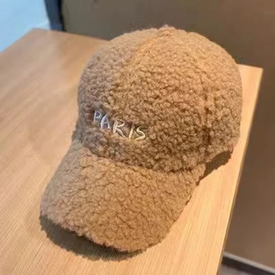 Zima Muškarci Žene Tople bejzbol kape s janjećim krznom Sportske kape s vezom u obliku slova Sportske kape Sportske kape Hip Hop Šeširi Ulična oprema