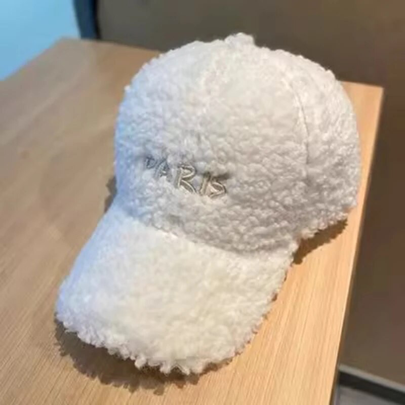 Zima Muškarci Žene Tople bejzbol kape s janjećim krznom Sportske kape s vezom u obliku slova Sportske kape Sportske kape Hip Hop Šeširi Ulična oprema