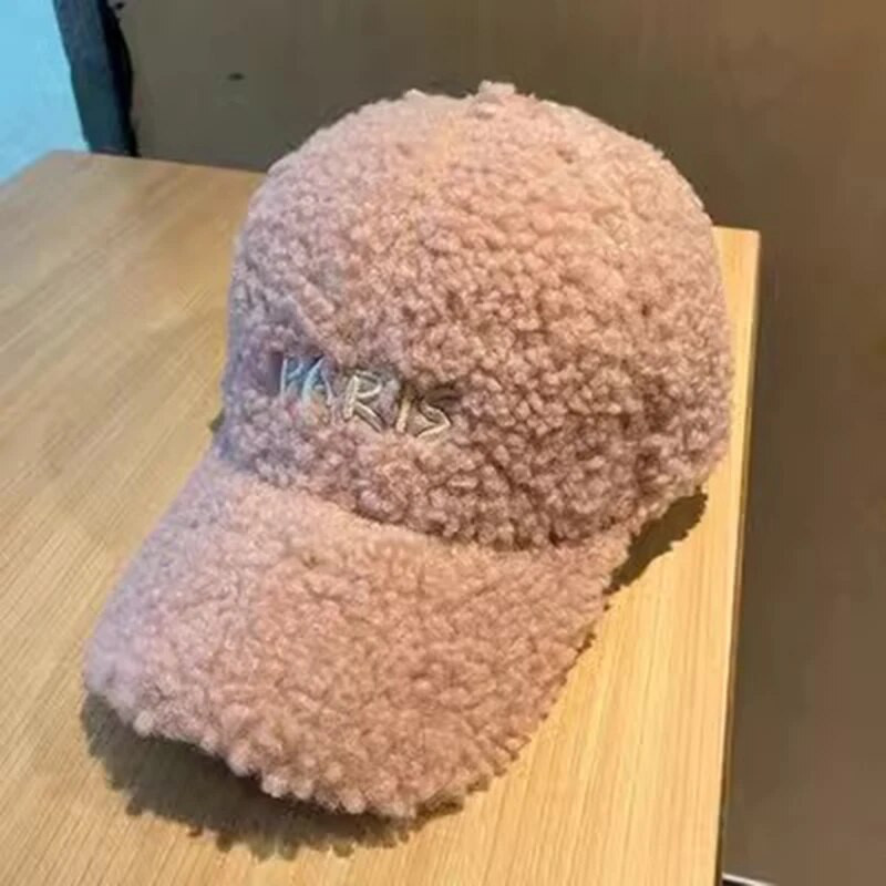 Zima Muškarci Žene Tople bejzbol kape s janjećim krznom Sportske kape s vezom u obliku slova Sportske kape Sportske kape Hip Hop Šeširi Ulična oprema