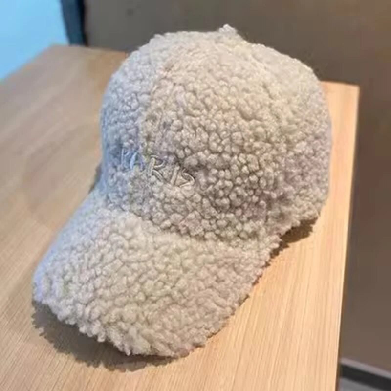 Zima Muškarci Žene Tople bejzbol kape s janjećim krznom Sportske kape s vezom u obliku slova Sportske kape Sportske kape Hip Hop Šeširi Ulična oprema