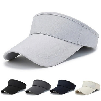 Летни бързосъхнещи на въздух шапки за слънце за жени, мъже, регулируема козирка, UV защита, горна част, празна, спорт, тенис, голф, бягане, слънцезащитна шапка