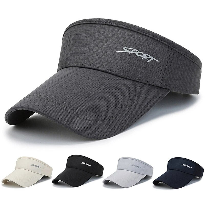 Pălării de soare cu aer cu uscare rapidă de vară pentru femei bărbați Vizor reglabil cu protecție UV Top gol sport tenis golf alergare șapcă de protecție solară