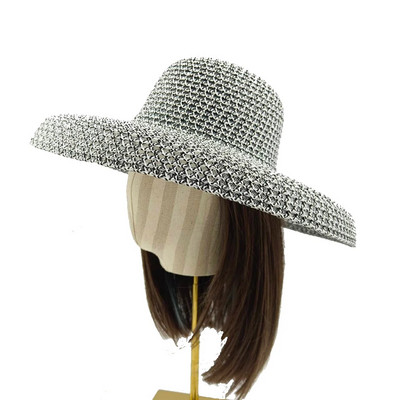 Πορτοκαλί καπέλο 2023 νέο γυναικείο καπέλο ηλίου σε στυλ Hepburn πτυσσόμενο καπέλο παραλίας με μεγάλο γείσο αντηλιακό καπέλο ταξιδιού шляпа соломенная