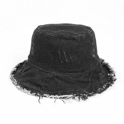 Vintage mosott farmer vödör sapka nőknek sombrero panama férfi ősz tél Fisherman Hat vasdrót kivitel Összecsukható mosdókagyló