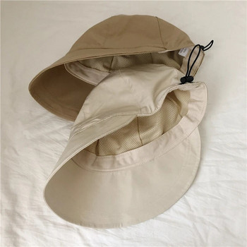 Сгъваема широка периферия Лятна шапка за слънце Регулируеми шапки за мъже Дамски плажни шапки Бързосъхнещи козирки Рибарска шапка
