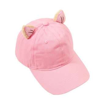 IL KEPS Γυναικείο καπέλο για γυναικείο καπέλο 3D χαριτωμένο κορίτσι με ροζ αυτιά ζώων Γυναικείο καπέλο μπέιζμπολ για τον ήλιο Καπέλο Top Kpop Snapback BQM335
