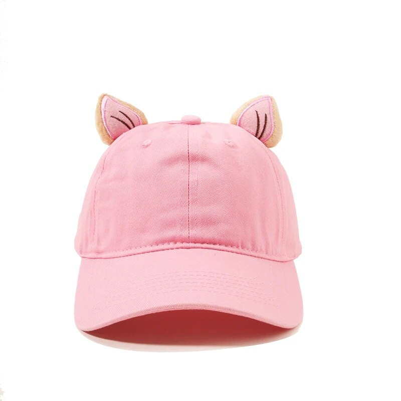 IL KEPS Ženska kapa za žene Kapa 3D slatka djevojka s ružičastim životinjskim ušima Ženska bejzbol kapa Šešir od sunca Top Kpop Snapback BQM335