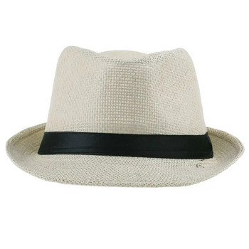 LNPBD Hot Unisex Γυναικεία Ανδρική Μόδα Καλοκαιρινό Casual Trendy Beach Sun Straw Panama Jazz Hat Cowboy καπέλο Fedora καπέλο Gangster