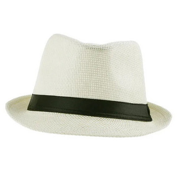 LNPBD Hot Unisex Γυναικεία Ανδρική Μόδα Καλοκαιρινό Casual Trendy Beach Sun Straw Panama Jazz Hat Cowboy καπέλο Fedora καπέλο Gangster