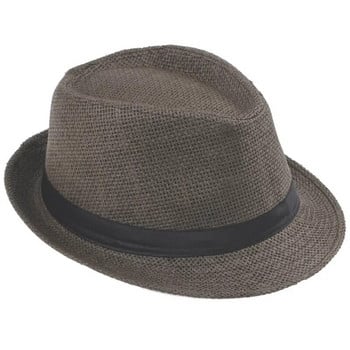 LNPBD Hot Unisex Γυναικεία Ανδρική Μόδα Καλοκαιρινό Casual Trendy Beach Sun Straw Panama Jazz Hat Cowboy καπέλο Fedora καπέλο Gangster