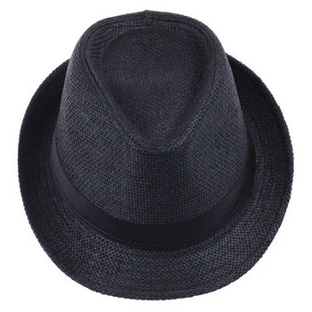 LNPBD Гореща унисекс дамска мъжка мода лятна ежедневна модерна плажна слънчева сламена панама джаз шапка каубойска федора шапка гангстерска шапка