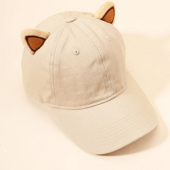 IL KEPS Γυναικείο καπέλο για γυναικείο καπέλο 3D χαριτωμένο κορίτσι με χακί αυτιά ζώων Γυναικείο καπέλο μπέιζμπολ για τον ήλιο Καπέλο Top Kpop Snapback BQM335