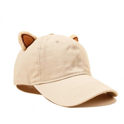 IL KEPS naiste müts naiste mütsile 3D armas tüdruk, khakivärvi loomakõrvadega naiste pesapallimüts, päikesemüts Kpop Snapback BQM335