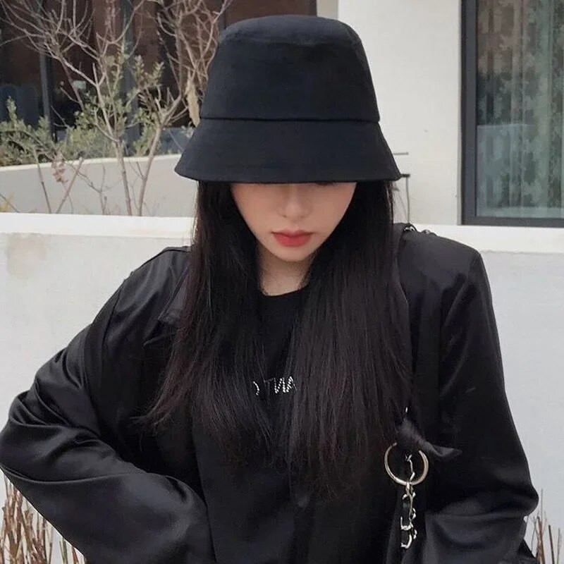 Uniszex pamut vödörsapka női férfi nyári összecsukható napvédő sapka kültéri strand UV védelem horgász horgász kalap széles karimájú