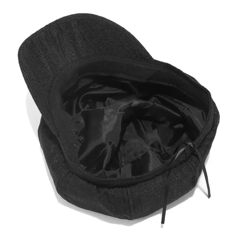 Új brit női lányok napellenző Newsboy Retro Cotton Linen Solid Col