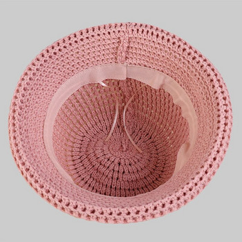 ΝΕΟ Πλεκτό καπέλο κουβά από κάνναβη πάγου που αναπνέει για γυναικείο καλοκαιρινό καπέλο 2023 Μοντέρνο καπέλο ψαράδικο καπέλο εξωτερικού χώρου για ηλιοκαπέλο