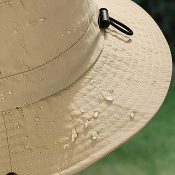 2023 Νέο καλοκαιρινό γυναικείο καπέλο κουβά Αδιάβροχο πτυσσόμενο καπέλο ηλίου 6 εκ. Κρεμάσιμο καπέλο βουνού εξωτερικού χώρου Κάμπινγκ προστασίας από υπεριώδη ακτινοβολία