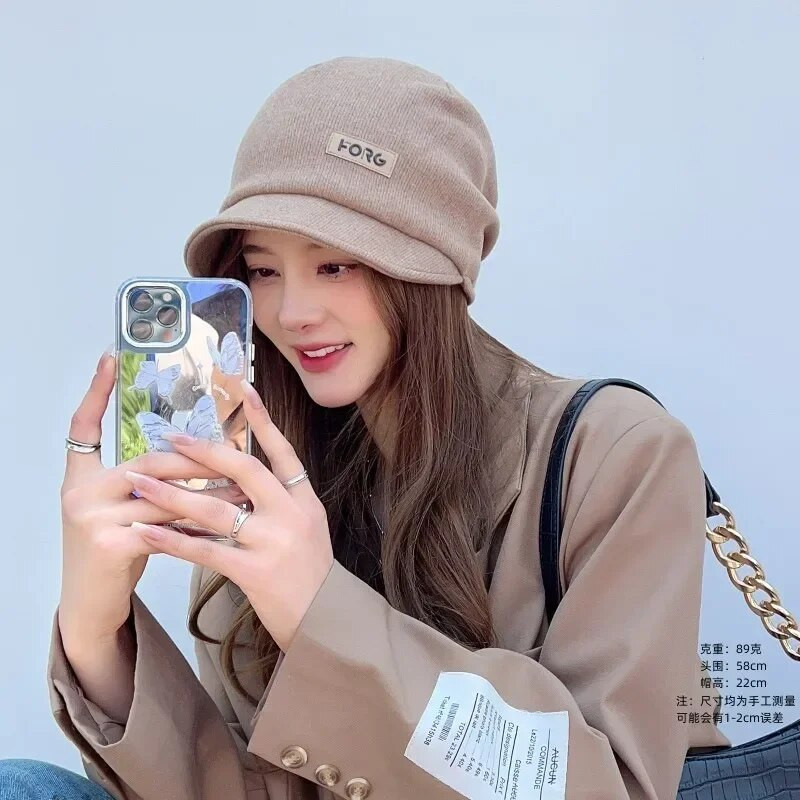 Divatos női napellenzők egyszínű kordbársony gyönyörű napellenzők tavaszi őszi szélálló napellenzők