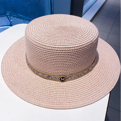 Ljetni PP crno-bijeli slamnati šešir Šešir za sunčanje Krema za sunčanje odmor na morskoj plaži s velikim obodom ljetni šešir za sunce Šešir za sunce