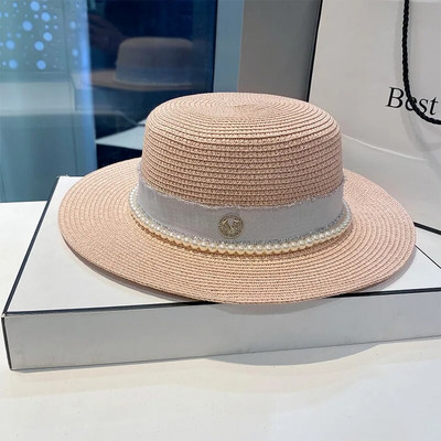 Ljetni PP crno-bijeli slamnati šešir Šešir za sunčanje Krema za sunčanje odmor na morskoj plaži s velikim obodom ljetni šešir za sunce Šešir za sunce