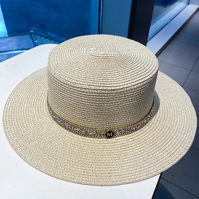 Ljetni PP crno-bijeli slamnati šešir Šešir za sunčanje Krema za sunčanje odmor na morskoj plaži s velikim obodom ljetni šešir za sunce Šešir za sunce
