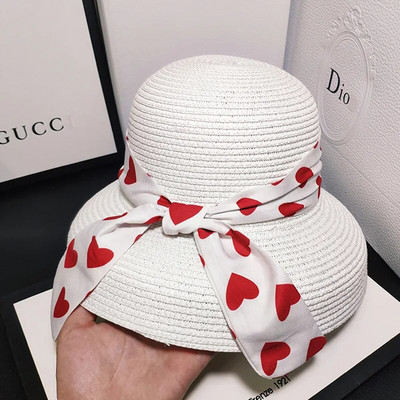 Ljetni PP crno-bijeli slamnati šešir Šešir za sunčanje Krema za sunčanje odmor na morskoj plaži s velikim obodom ljetni šešir za sunce Šešir za sunce