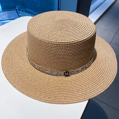 Ljetni PP crno-bijeli slamnati šešir Šešir za sunčanje Krema za sunčanje odmor na morskoj plaži s velikim obodom ljetni šešir za sunce Šešir za sunce