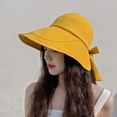 Naujos Moteriškos Panamos Vasaros Apsauginės Kepuraitės Kepurė nuo saulės Plačios Didelio Krašto Paplūdimio Skrybėlės Kepurės Chapeau Femme Beach Apsauga nuo UV spindulių Kepuraitė Bob